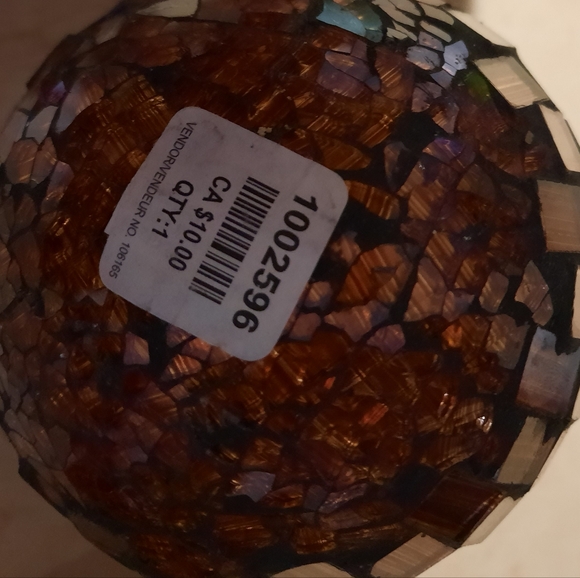 Nwt AUTHENTIC GENUINE BROWN MOSAIC BALLS BOMBAY & COMPANY LOT OF TWO long cuts - Picture 3 of 6